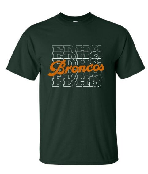 Adult FDHS Broncos Gildan Short OR Long Sleeve Tee
