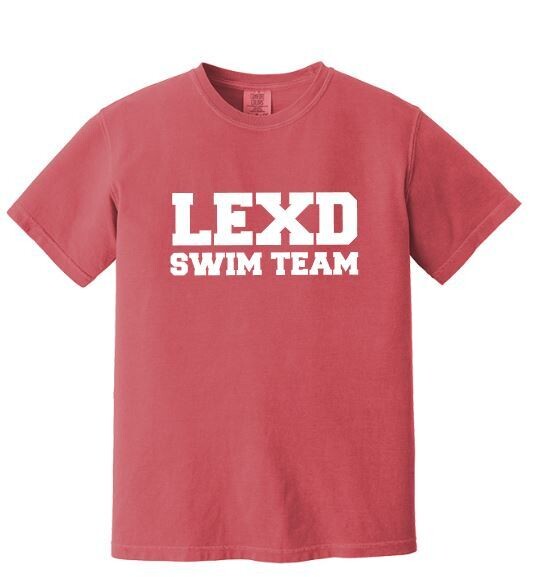 Youth Or Adult LEXD Swim Team Comfort Colors Garment-Dyed Heavyweight Short Sleeve Tee (LEXD)