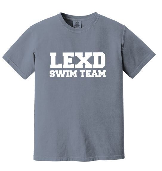 Youth Or Adult LEXD Swim Team Comfort Colors Garment-Dyed Heavyweight Short Sleeve Tee (LEXD)