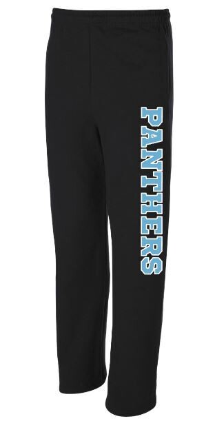 Adult Panthers JERZEES NuBlend Open Bottom Sweatpants (EJHDT)
