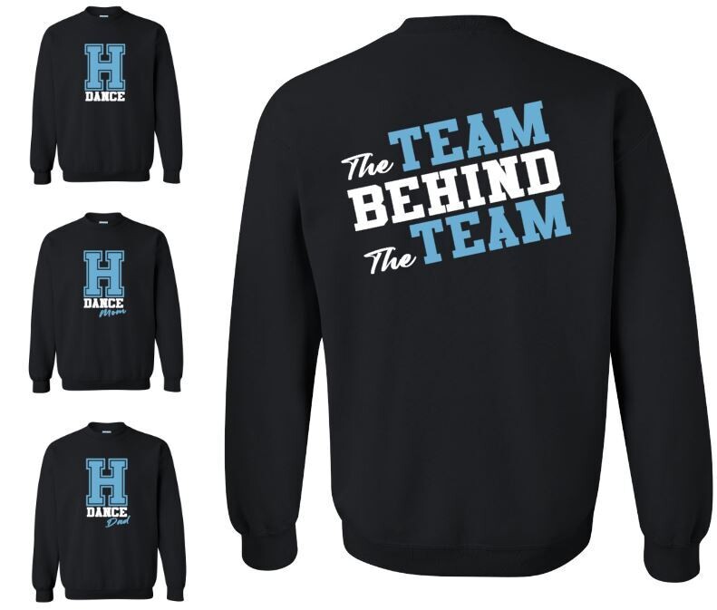 H Dance The Team Behind the Team Black Sweatshirt (EJHDT)