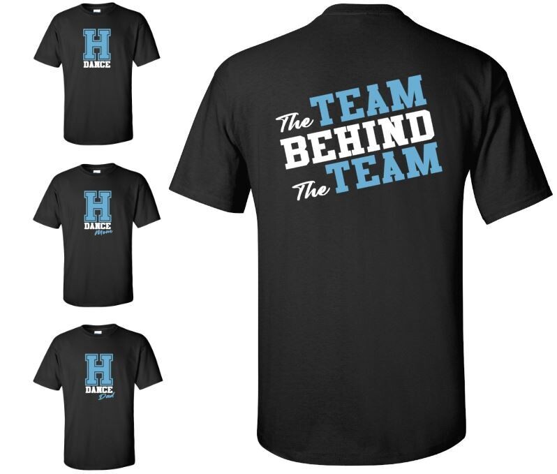 H Dance The Team Behind the Team Black Tee (EJHDT)