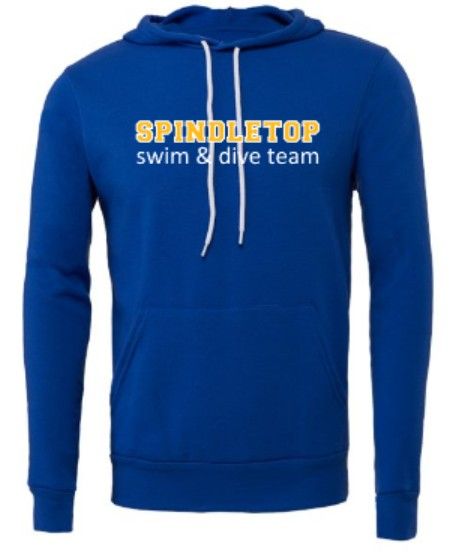 Spindletop Swim &amp; Dive Team Bella + Canvas® Adult Sponge Fleece Hoodie (SSD)