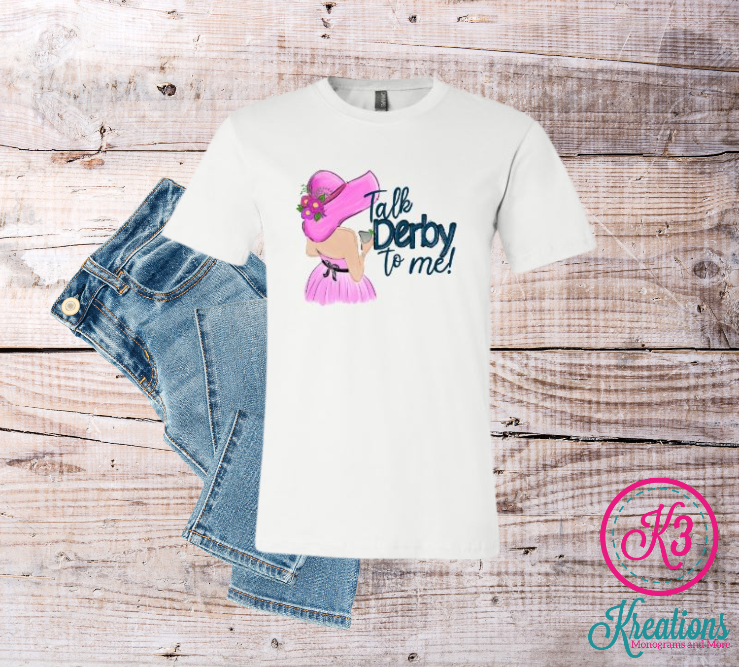 Talk Derby To Me Adult Bella + Canvas Jersey Short Sleeve Tee