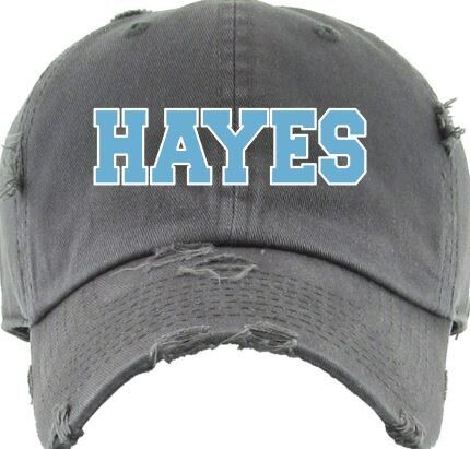 HAYES Embroidered Distressed or Non-Distressed Hat (EJHDT)