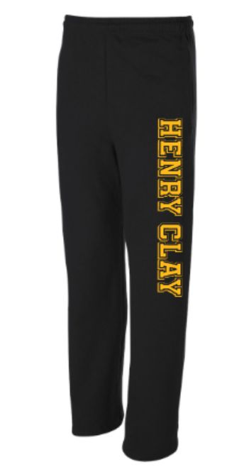 Adult Henry Clay JERZEES NuBlend Open Bottom Sweatpants (HCDT)