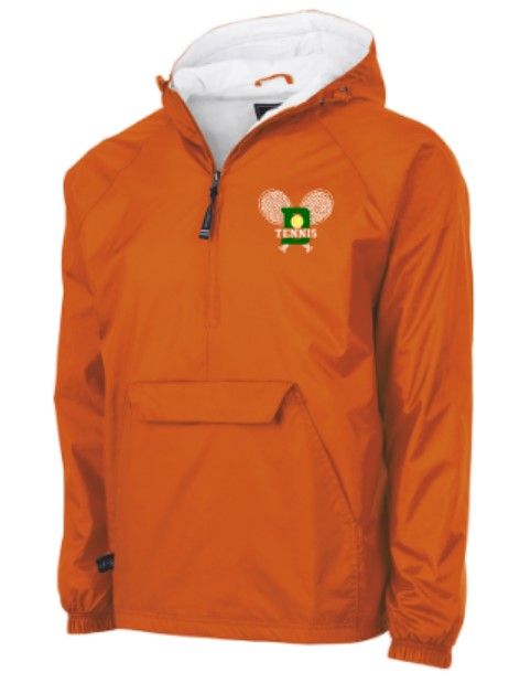 Charles River 1/2 Zip Lined Rain Pullover with Choice of Embroidered Logo (FDT)