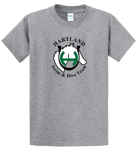 Youth or Adult Hartland Swim &amp; Dive Team Fan Favorite Short Sleeve Tee (HSDT)