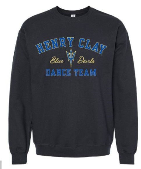 Adult 2025-2026 Henry Clay Dance Team Softstyle® Midweight Black Sweatshirt (HCDT)