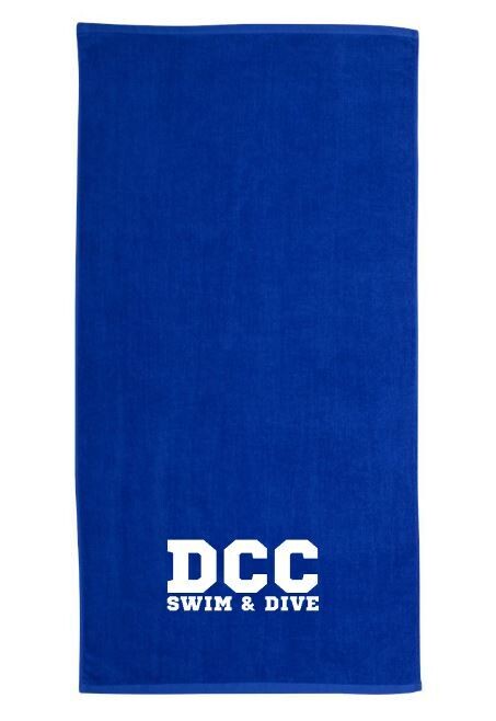 DCC Swim &amp; Dive Cabana Solid Velour Beach Towel (DCC)
