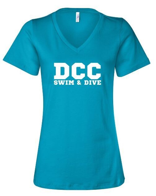 Ladies Bella + Canvas DCC Swim &amp; Dive V-Neck Short Sleeve Tee (DCC)