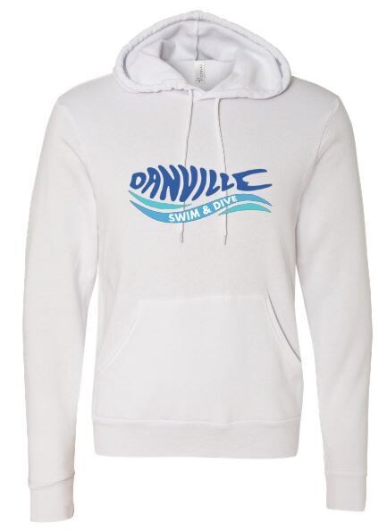 Adult Bella + Canvas Danville Swim &amp; Dive Logo Sponge Fleece Hooded Sweatshirt (DCC)