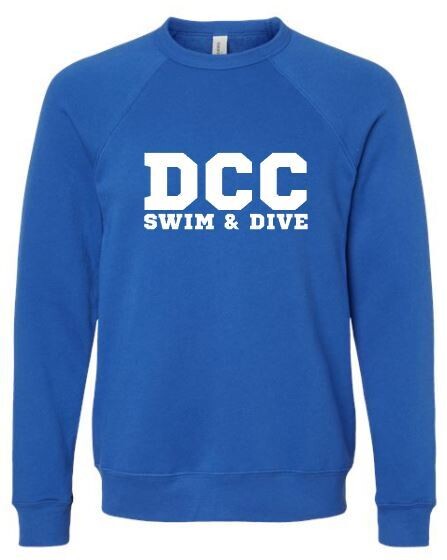 Adult Bella + Canvas DCC Swim &amp; Dive Sponge Fleece Raglan Crewneck Sweatshirt (DCC)