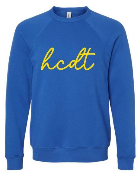 Adult hcdt Bella + Canvas Sponge Fleece Raglan Crewneck Sweatshirt (HCDT)