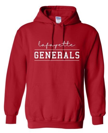 Youth or Adult lafayette GENERALS Gildan Sweatshirt (LDT)
