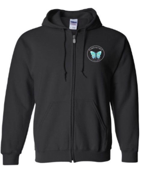 Youth Bluegrass Youth Ballet Gildan Full Zip Hooded Sweatshirt with Embroidered Logo (BYB)