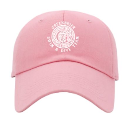 Pink Hat with Choice of Greenbrier Logo - Regular or Distressed