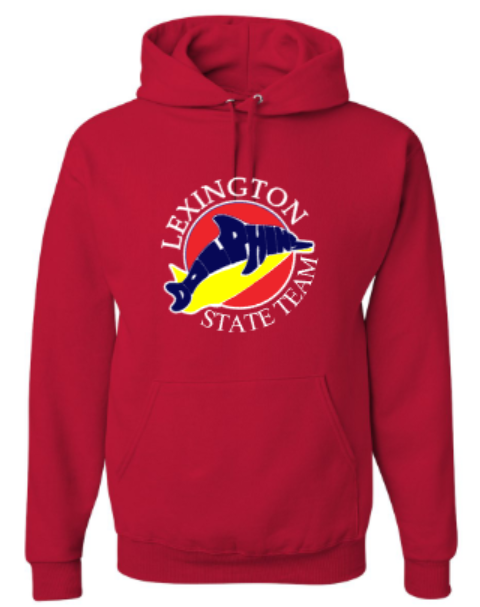 Adult Lexington Dolphins State Team NuBlend® Hooded Sweatshirt (LEXD)