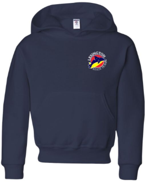 Youth Left Chest Embroidered Lexington Dolphins State Team NuBlend® Hooded Sweatshirt (LEXD)
