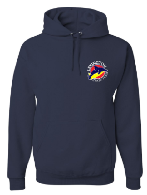 Adult Left Chest Embroidered Lexington Dolphins State Team NuBlend® Hooded Sweatshirt (LEXD)