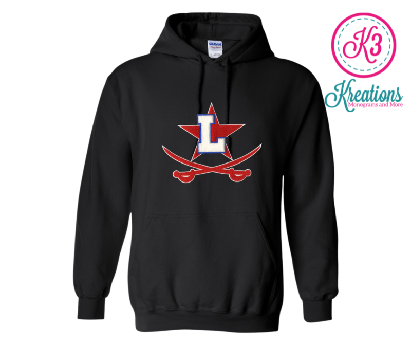 Adult Lafayette Chenille Patch Gildan Sweatshirt