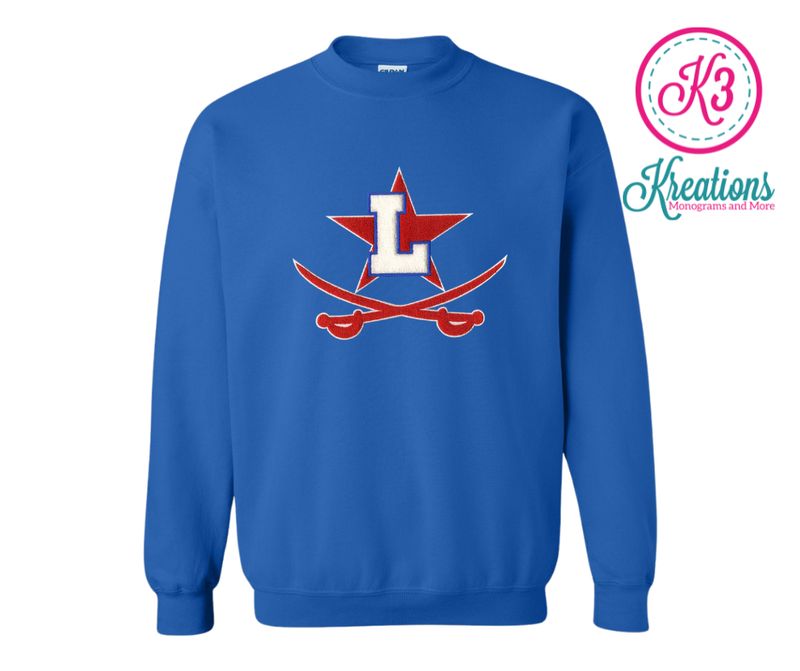 Adult Lafayette Chenille Patch Gildan Sweatshirt (LDT)