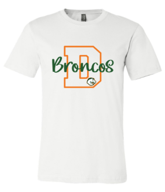 Adult Bella + Canvas D Broncos Mascot Tee (FDT)