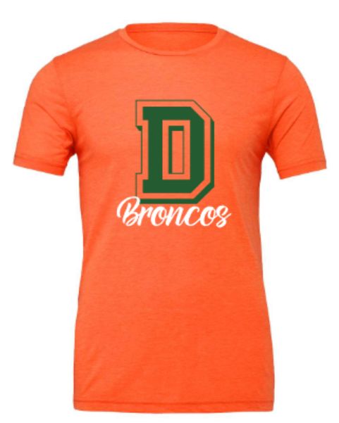 Adult Bella + Canvas D Broncos Tee