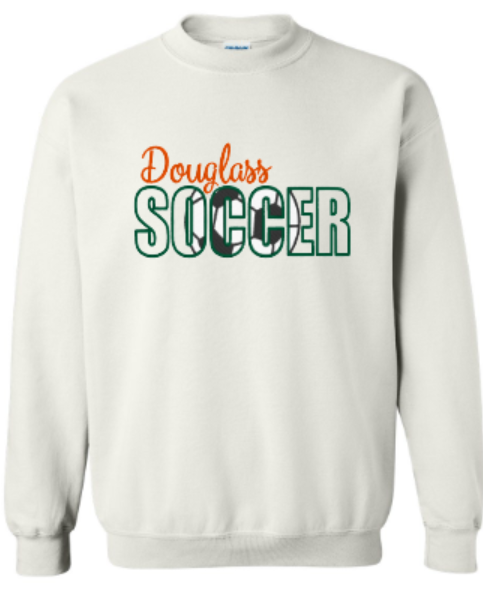 Youth or Adult Embroidered Douglass Soccer Sweatshirt (FDGS)