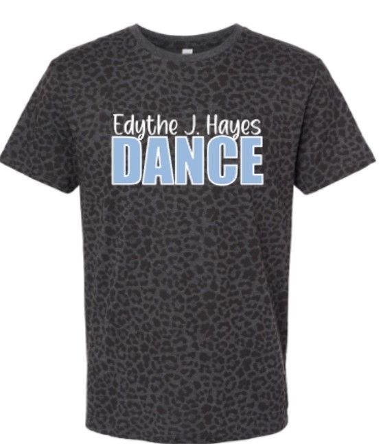 Edythe J. Hayes Dance Black Leopard Print Fine Jersey Tee (EJHDT)