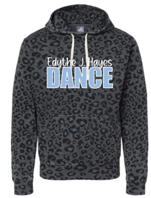 Edythe J. Hayes Dance Black Leopard Print Hoodie (EJHDT)