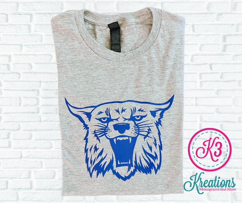 Adult Kentucky Wildcat  Head Softstyle Short Sleeve Tee