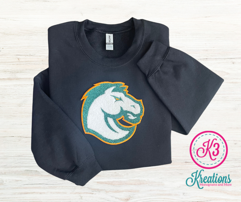 Adult Bronco Chenille Patch Sweatshirt (FDG)