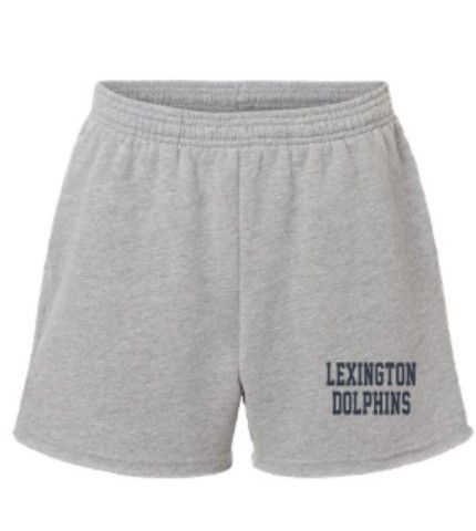 Women's Lexington Dolphins Bella + Canvas Cut Off Fleece Shorts (LEXD)