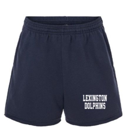 Women's Lexington Dolphins Bella + Canvas Cut Off Fleece Shorts (LEXD)