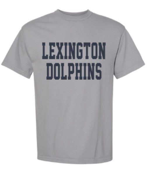 Adult Lexington Dolphins Comfort Colors Garment-Dyed Heavyweight Short OR Long Sleeve Tee (LEXD)
