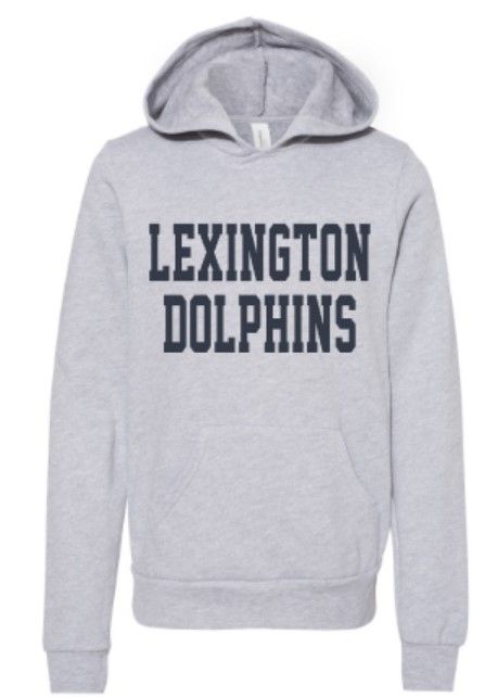 Youth Lexington Dolphins Bella + Canvas Sponge Fleece Hoodie (LEXD)