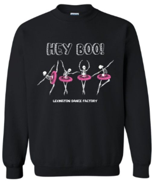 Youth or Adult Hey Boo! Gildan Crewneck Sweatshirt (LDF)
