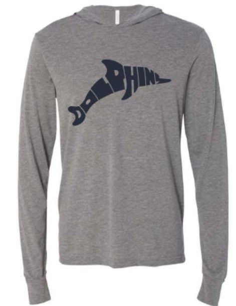 Adult Dolphin Bella + Canvas Jersey Hooded Long Sleeve Tee (LEXD)