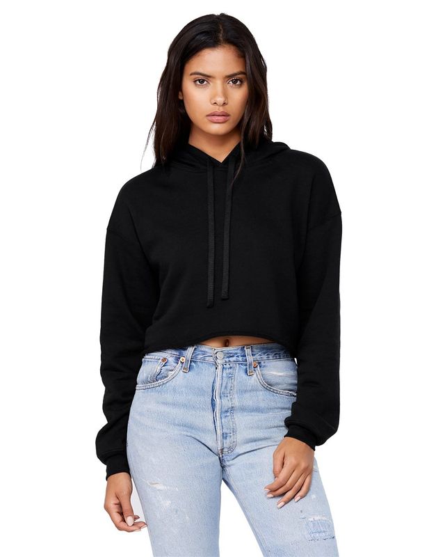 Ladies Lexington Dolphins Bella + Canvas Crop Fleece Hoodie (LEXD)