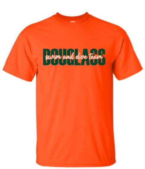 Youth or Adult Douglass Swim &amp; Dive Team Short OR Long Sleeve Tee (DSDT)