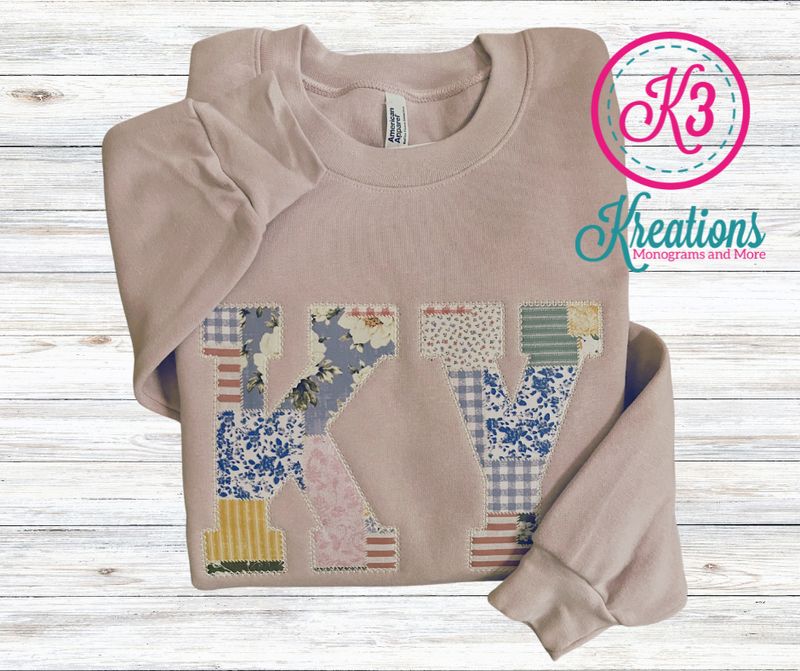 Adult Patchwork KY Fleece Crewneck Sweatshirt