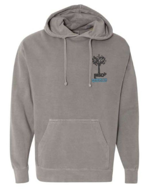 Adult Lafayette Logo Left Chest Embroidered Comfort Colors Garment-Dyed Hooded Sweatshirt (LO)