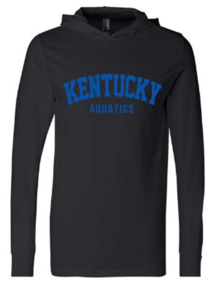 Adult Kentucky Aquatics Bella + Canvas Jersey Hooded Long Sleeve Tee (KA)