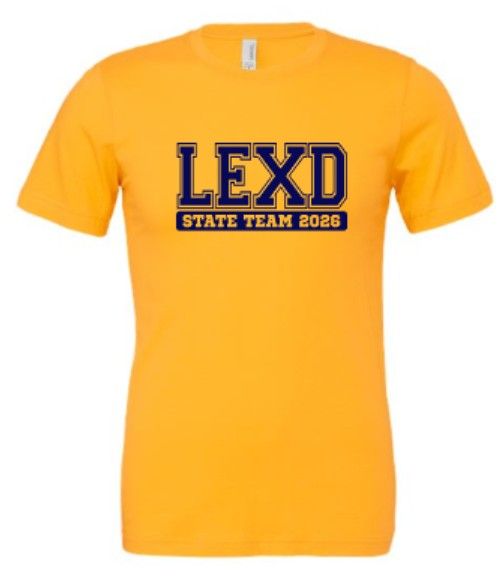 Youth or Adult LEXD State Team 2026 Bella + Canvas Short Sleeve Tee (LEXD)