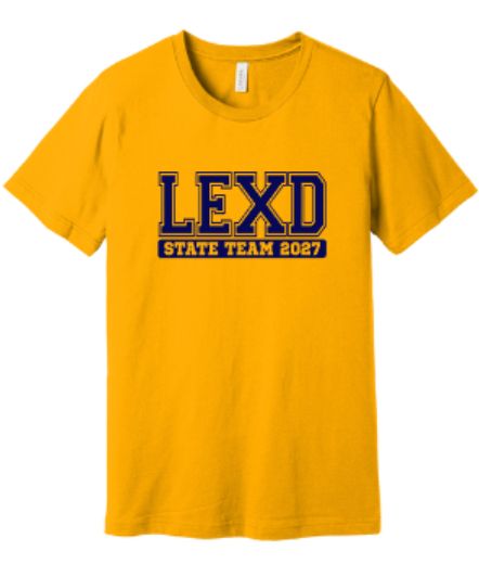 Youth or Adult LEXD State Team 2027 Bella + Canvas Short Sleeve Tee (LEXD)