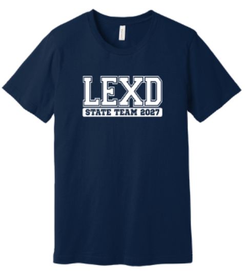 Youth or Adult LEXD State Team 2027 Bella + Canvas Short Sleeve Tee (LEXD)