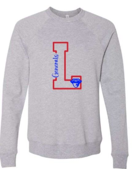 Adult L Generals Sponge Fleece Crewneck Sweatshirt