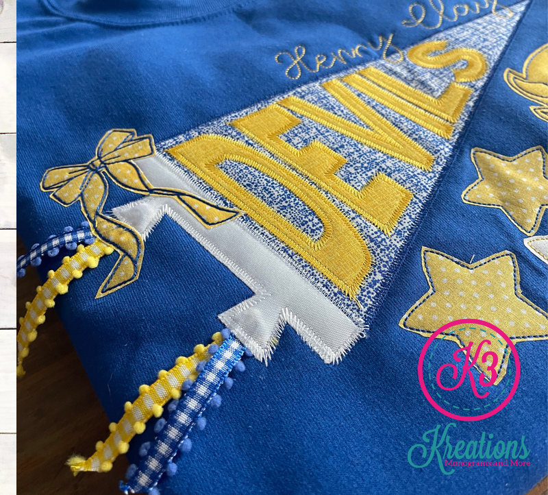 Adult Henry Clay Devils Pennant Applique Gildan Sweatshirt (HCDT)