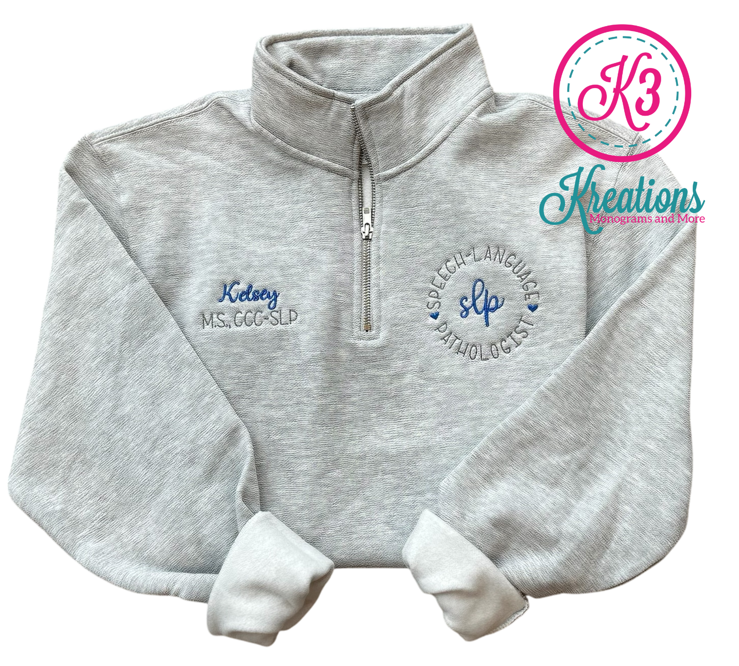 Adult SLP Speech Language Pathologist Midweight 1/4 Zip Sweatshirt